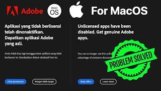 Unlicensed apps have been disabled get genuine Adobe apps