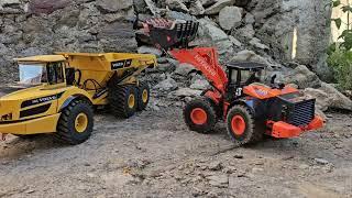 rc costrution new hitachi zw 370 // dumper volvo A40G*1/14*️#rc #hydraulic #jdm #rc4wd #truck