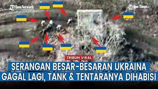 Iring-iringan Kendaraan dan Infanteri Ukraina yang Serbu Pasukan Rusia Dapat Perlawanan