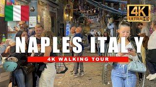  Naples, Italy | Naples Nightlife Evening Walking Tour  Italy Night Walk | 4K HDR 60fps