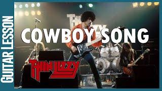 Thin Lizzy Guitar Mastery: Learn the Legendary 'Cowboy Song' - Step-by-Step Lesson!