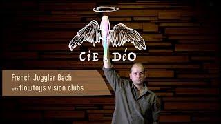 Bach with the new flowtoys vision LED juggling clubs