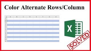 How to apply color banded rows or columns in excel
