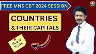 MNS CBT 2024 FREE Session for Static GK #Part-1 Countries & their Capitals #mns #mnscbt #mns2024