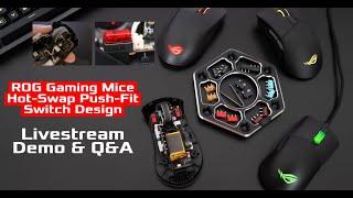 ROG Gaming Mice  - Hot Swap Push Fit Socket Design, Change Your Mouses Switches Without Soldering