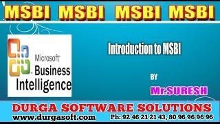 MSBI || Introduction to MSBI