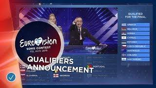 The exciting qualifiers announcement of the first Semi-Final - Eurovision 2019