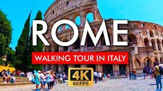  Rome Walking Tour Italy in 4K Video. Explore from the Colosseum to Fontana di Trevi