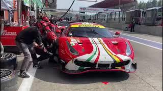 Ferrari 488 GTE AF CORSE Pit Practice.