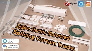 How to Install Moes Smart Splicing Curtain Track System(ZigBee curtain motor)#moes