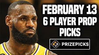 NBA PRIZEPICKS TODAY | 6 BEST PROP PICKS | TUESDAY | 2/13/2024 | BEST PROPS | NBA BETTING |