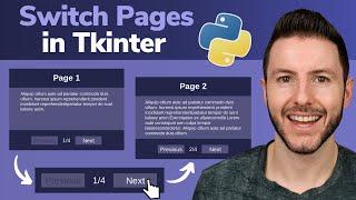 Python Tkinter GUI Application With Multiple Pages | Switch Pages in Tkinter | Tkinter Pagination