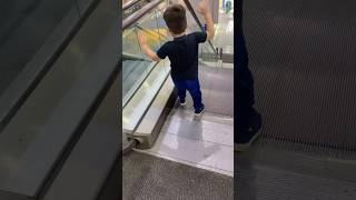 Kid Falling on Escalator  #escalator