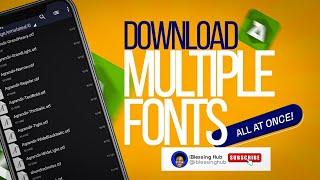 Download multiple fonts at once on your Smartphone for your next projects