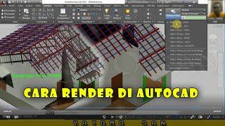 Cara Render di Autocad 3D #autocad #render #3d