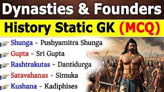 Dynasty and their Founders | राजवंश और उनके संस्थापक | History Questions & Answers | History Gk MCQ