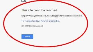 Fix ERR_ADDRESS_UNREACHABLE-This site can’t be reached Error in Google chrome