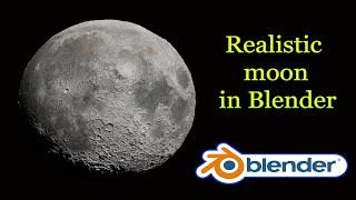 Realistic Moon in Blender || 3D Moon ||