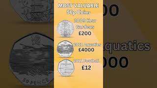 Most valuable 50p Coins  #shorts #coins