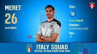 ITALY SQUAD EURO 2020 OFFICIAL  | ITALY SQUAD EURO 2021