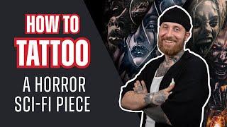 How to Tattoo a Horror Sci-Fi Hand Piece with Tom Farrow | Tattoo Tutorial