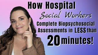 How Hospital Social Workers Condense Biopsychosocial Assessments