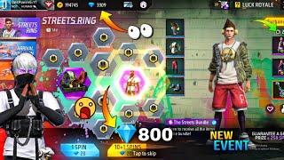 FREE FIRE NEW STREETS RING EVENT | BREAKDANCER BUNDLE RETURN SPIN | FRRE FIRR NEW EVENT #newevent