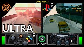 Ultra GTA 3 (Dreamcast vs PlayStation 2) Real Hardware Comparison