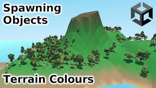 Procedural Terrain Generation - Colours & Spawning random objects (in Unity!)