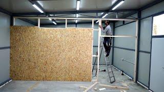 Workshop Wall Partition with OSB Boards