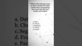 Encapsulation question #ccna #network #shorts #ccna200301