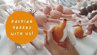 STUDIO VLOG #1 | Preparing and Packing Orders Handmade Dolls | Indonesia [Eng sub]