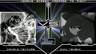 [WinMugen] Donald Texture vs Evil Tenshi, %v%v, Crazy Catastrophe, Crimson Red Sadist