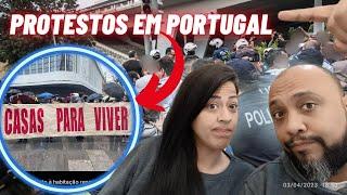 PROTESTO POR FALTA DE MORADIA ACABA EM PANCADARIA EM PORTUGAL 