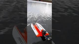 RC outboard behind F1 Powerboat - DIY custom rc boat build #rcboat #powerboat