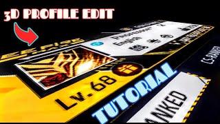 3D PROFILE EDITING PREVIEW || FREE FIRE PROFILE EDIT || PRISMA 3D FULL TUTORIAL