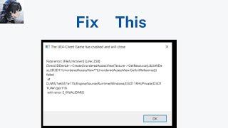 Fix “The UE4 client game has crashed and will close” in Wuthering Waves | Fix Fatal error