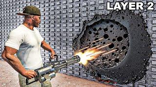 Guns vs 100 layers in GTA 5