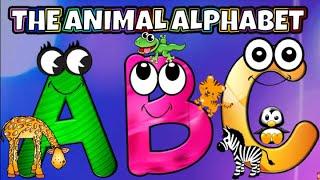 Alphabet Animals FUN ALPHABET SONG For Kids | (ANIMATED) ABC Names of Animals PHONICS SONG