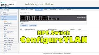 Cómo configurar VLAN en el conmutador HPE