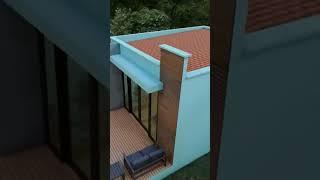 Mini Casa 5x6m, Cocina y lavandería, toca la descripción #planos #baratos #3d #apartaestudio