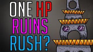 Ruins Rush With Only 1 HP - I DID IT!?! (Don't Starve Together)