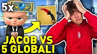 JACOB vs 5 GLOBAL ELITE o 1000 ZŁ w CSGO