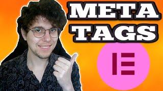 How To Add Meta Tags In Elementor