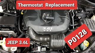 P0128 Jeep Chrysler Dodge Ram 3.6L Thermostat Replacement - HOW TO -