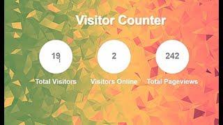 Visitor Counter Using PHP, Live Online Viewers Counter, Total Pageview Counter, Track Website Hits