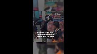 Rampok Bersenpi Sekap ART dan 6 Anak