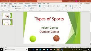 Slide transition and custom animation in PowerPoint presentation