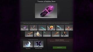 Dota 2 Treasure of Rubiline Sheen opening and items overview