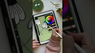 Creating an embroidery pattern using the procreate app for the iPad 